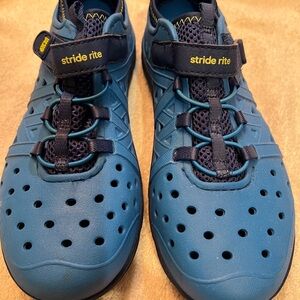 Stride Rite Blue Water Shoes with Ventilation and Velcro Closure